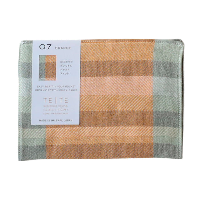 SUIFUTOSHA Cotton TETE Imabari Towel Handkerchief [S-TH-LT14] by Kobooriza Imabari Towel Brand 