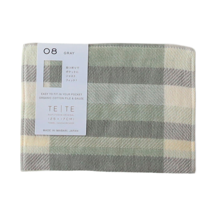 SUIFUTOSHA Cotton TETE Imabari Towel Handkerchief [S-TH-LT14] by Kobooriza Imabari Towel Brand 