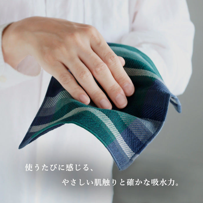 [9 Colors] SUIFUTOSHA TETE BLACK Imabari Towel Handkerchief [S-TH-LT15] Kobooriza Imabari Towel Brand