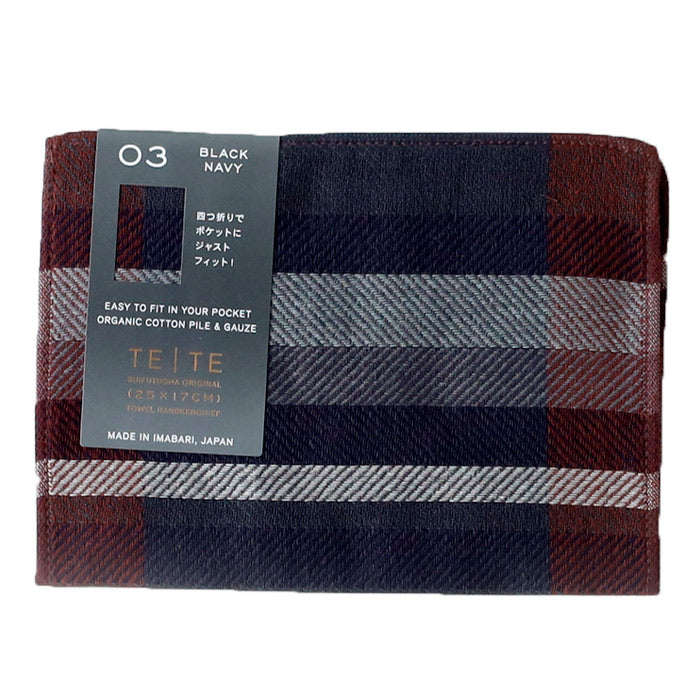[9 Colors] SUIFUTOSHA TETE BLACK Imabari Towel Handkerchief [S-TH-LT15] Kobooriza Imabari Towel Brand