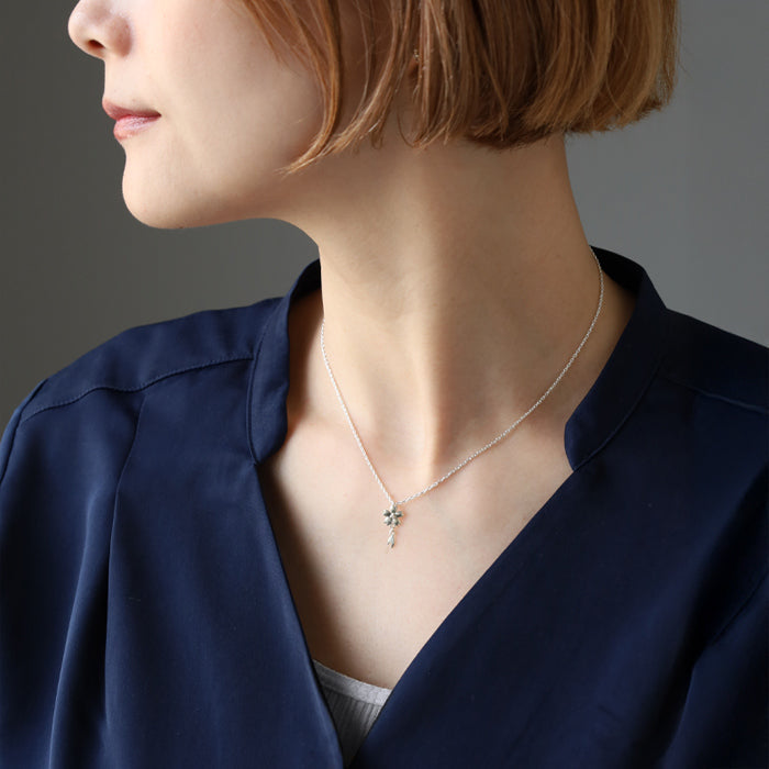S Sakura Necklace Single Sakura Type Silver 925 [S-TS-01] Saori Miura Accessory Maker Handmade Brand