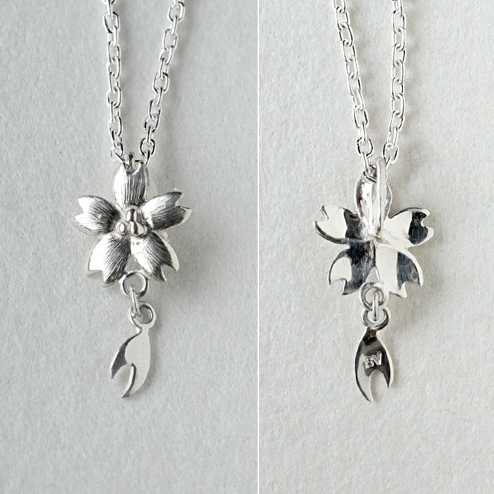S Sakura Necklace Single Sakura Type Silver 925 [S-TS-01] Saori Miura Accessory Maker Handmade Brand