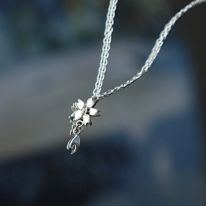 S Sakura Necklace Single Sakura Type Silver 925 [S-TS-01] Saori Miura Accessory Maker Handmade Brand