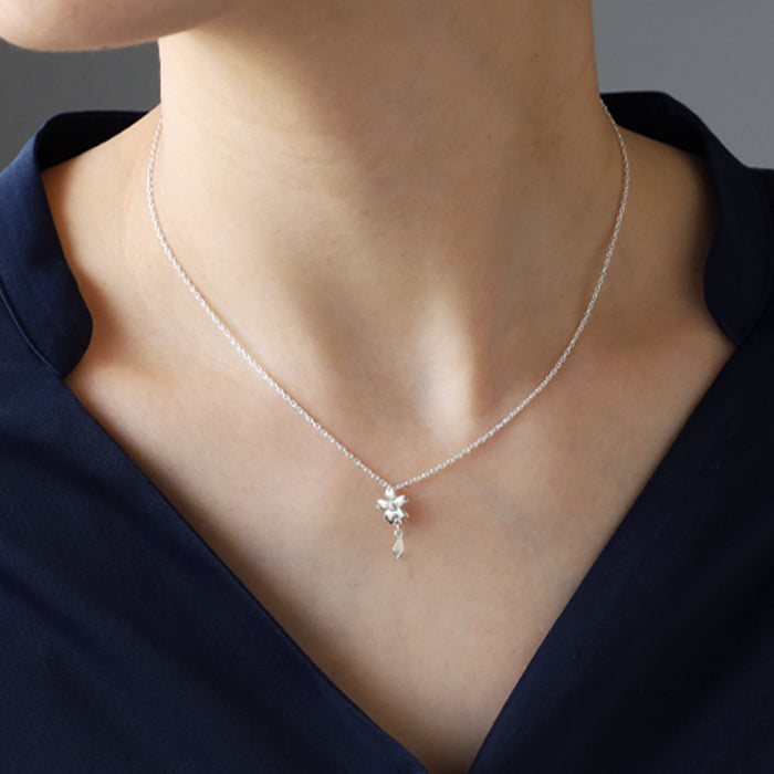 S Sakura Necklace Single Sakura Type Silver 925 [S-TS-01] Saori Miura Accessory Maker Handmade Brand