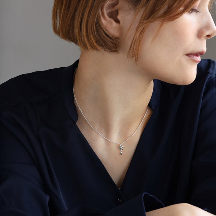 S Sakura Necklace Single Sakura Type Silver 925 [S-TS-01] Saori Miura Accessory Maker Handmade Brand