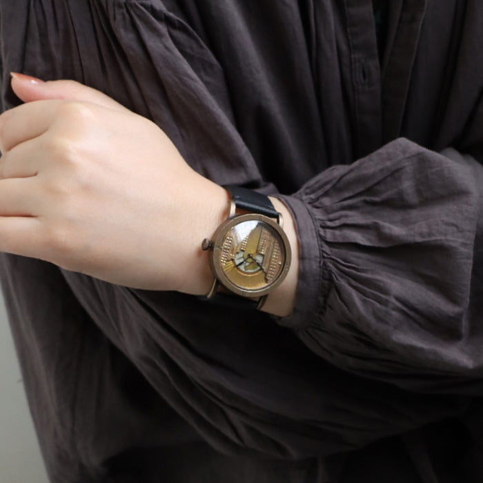 DEDEGUMO Handmade Watch Metropolitan Quartz Sun &amp; Moon Men's Women's [S36-2] Kyoto Handmade Watch Brand 