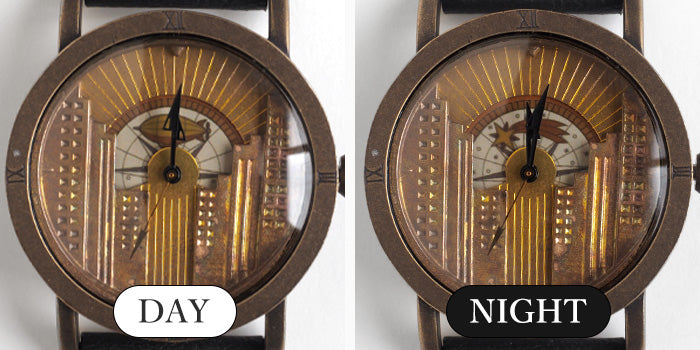 DEDEGUMO Handmade Watch Metropolitan Quartz Sun &amp; Moon Men's Women's [S36-2] Kyoto Handmade Watch Brand 