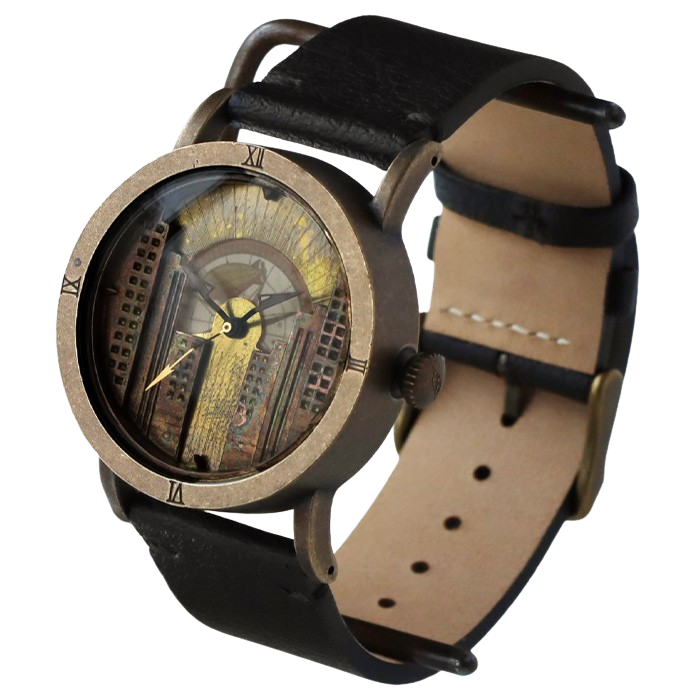 DEDEGUMO Handmade Watch Metropolitan Quartz Sun &amp; Moon Men's Women's [S36-2] Kyoto Handmade Watch Brand 