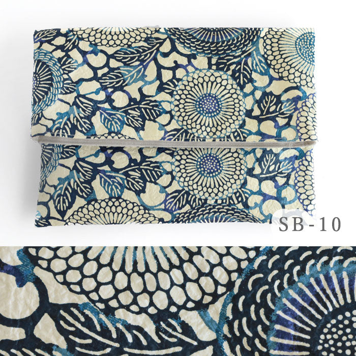 Kyoto Shogado Yuzen washi paper red stamp book bag goen [SGD-BAG-GOEN] Kyoto Kyo-Yuzen Japanese stationery brand Japanese pattern Goshuin book large size pouch