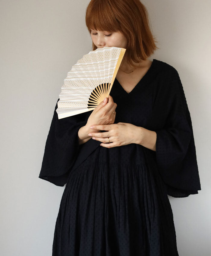 Kyoto Shogado Yuzen Washi Fan TONE [SGD-FAN-TONE] Women's and Men's Japanese Pattern Paper Fan Stylish and Cute