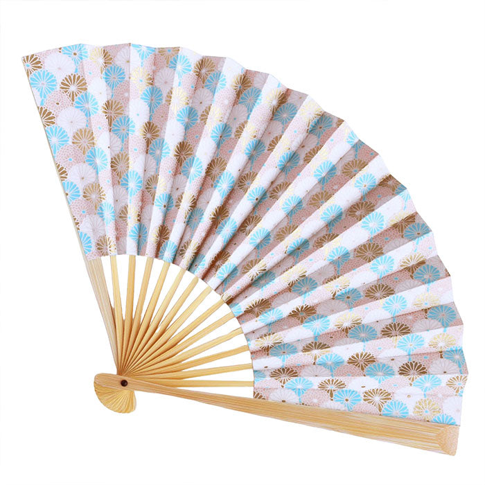 Kyoto Shogado Yuzen Washi Fan TONE [SGD-FAN-TONE] Women's and Men's Japanese Pattern Paper Fan Stylish and Cute