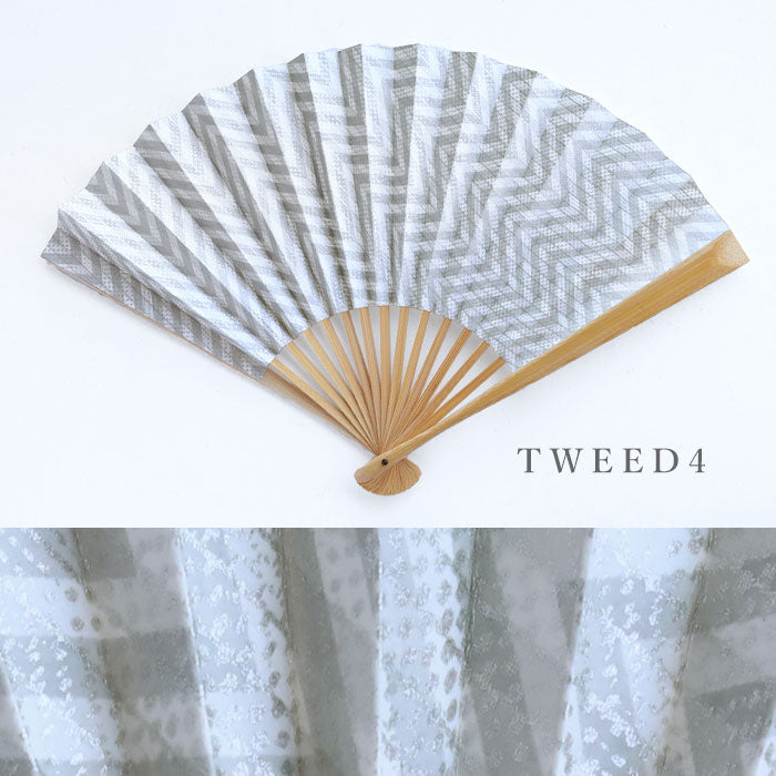 京都 尚雅堂 友禅 和紙 扇子 TWEED [SGD-FAN-TWEED] レディース 和柄