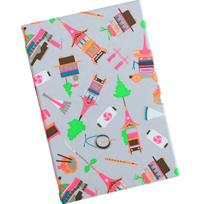 Shogado Yuzen Seal Book goen Gion Zukushi [SGD-SHUIN-GI] Kyoto Kyo-Yuzen Japanese Stationery Brand Large Size Accordion-Fold Goshuincho