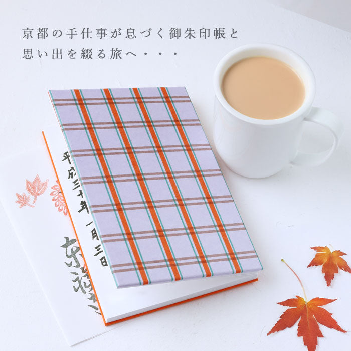 Shogado Yuzen Red Stamp Book KOSHI [23331] Kyoto Kyo-Yuzen Japanese Stationery Brand Large Size Bellows Type Goshuin Book Goshuin Japanese Pattern Japanese Style Washi 