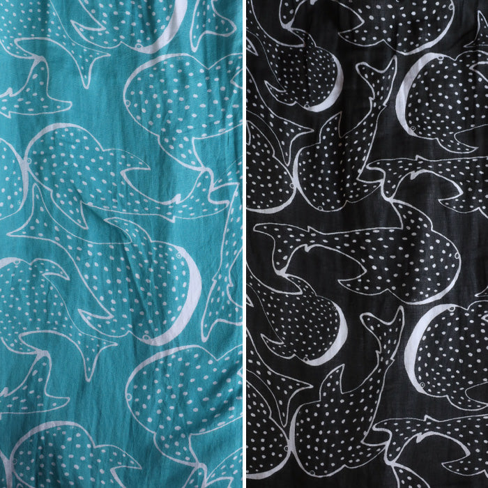 [2 colors] Gauze clothing workshop garage Double gauze Whale shark puff blouse for women [BL-44] Tatsuya Nakanishi and Yoko Nakanishi Gauze clothing Handmade Brand