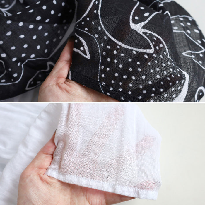 [2 colors] Gauze clothing workshop garage Whale shark apron skirt for women [SK-32] Tatsuya Nakanishi and Yoko Nakanishi Gauze clothing Handmade Brand