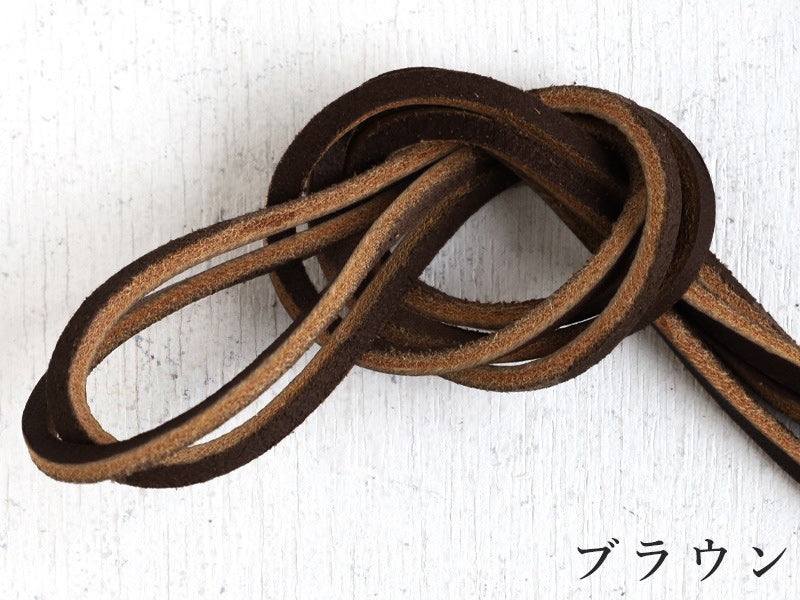 [Sold in units of 1, 4 colors, extendable up to 4m] IMPROVE MYSELF leather shoelaces (cowhide shoelaces), 3mm square, basic color [IM-SL01] 