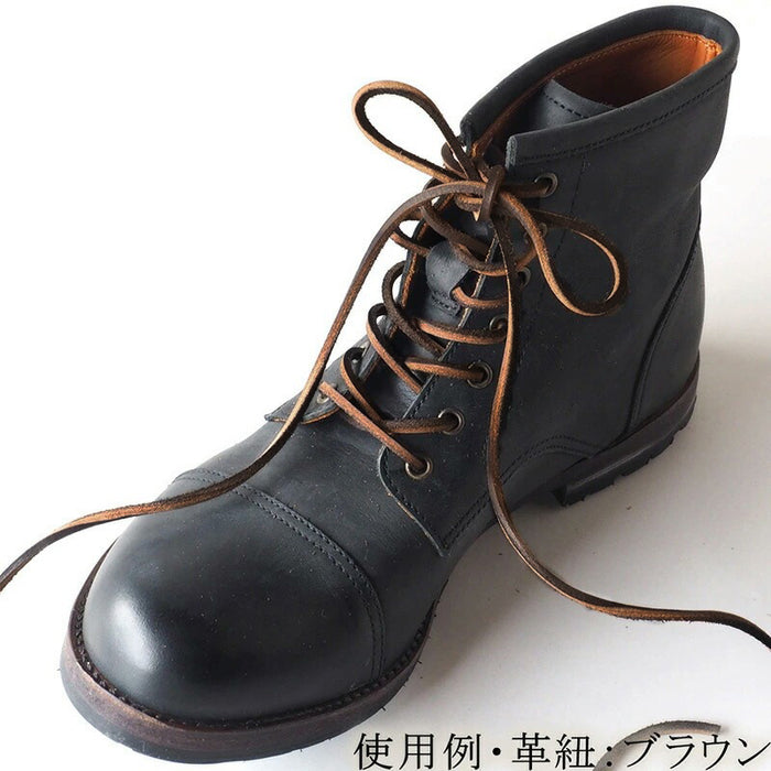 【1本単位での販売・4色・4mまで延長可】IMPROVE MYSELF(インプルーブ マイセルフ) レザーシューレース（牛革製靴紐)・3mm角 ベーシックカラー [IM-SL01]