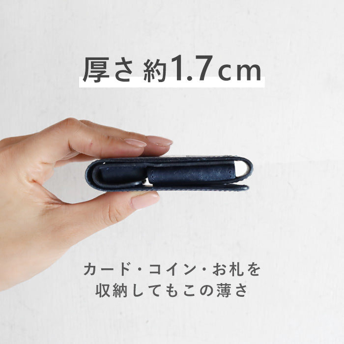 [4 colors] com-ono Pueblo leather thin bi-fold wallet (with coin purse) [slim-005pb] 