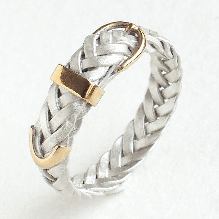 Small Right Mesh Belt Ring Silver 925 5mm Width [SR-RG-21] Toshihiro Iso Accessory Maker Handmade Ring Brand 