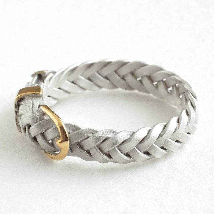 Small Right Mesh Belt Ring Silver 925 5mm Width [SR-RG-21] Toshihiro Iso Accessory Maker Handmade Ring Brand 