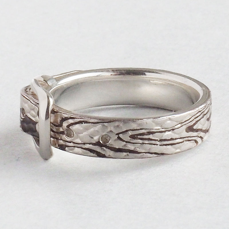 small right (Small Light) Python Belt Ring, Mokume-gane, Silver x Copper, 5mm Width [SR-RG-23] Toshihiro Iso, Accessory Artist