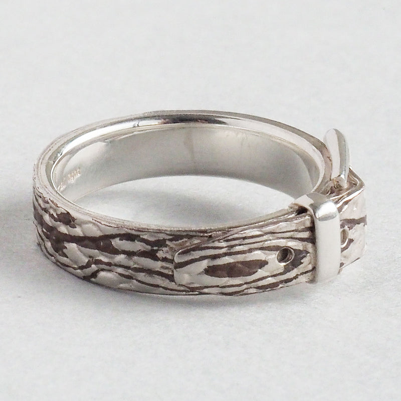 small right (Small Light) Python Belt Ring, Mokume-gane, Silver x Copper, 5mm Width [SR-RG-23] Toshihiro Iso, Accessory Artist