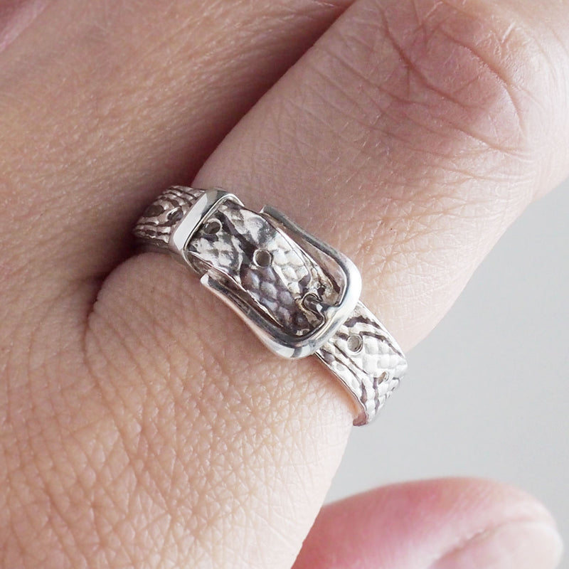 small right (Small Light) Python Belt Ring, Mokume-gane, Silver x Copper, 5mm Width [SR-RG-23] Toshihiro Iso, Accessory Artist