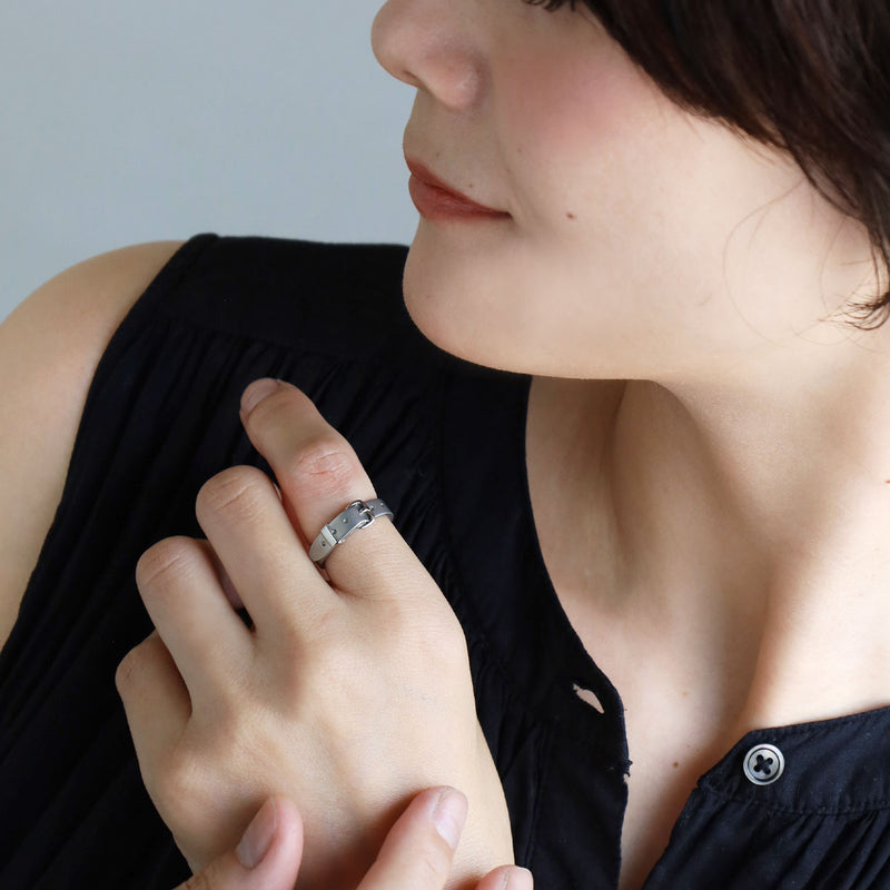 small right Belt Ring Surgical Stainless Steel 5mm width [SR-RG-25] Iso Toshihiro