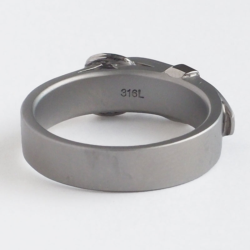small right Belt Ring Surgical Stainless Steel 5mm width [SR-RG-25] Iso Toshihiro