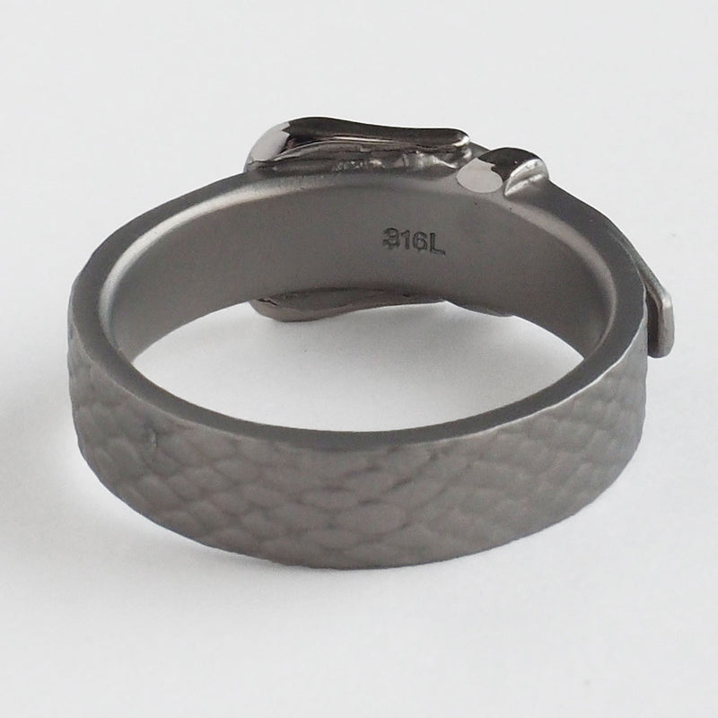 Small Right Python Belt Ring Surgical Stainless Steel 5mm Width [SR-RG-26]