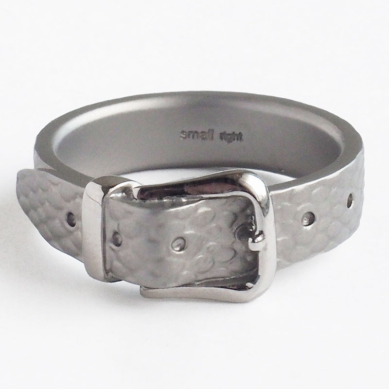 Small Right Python Belt Ring Surgical Stainless Steel 5mm Width [SR-RG-26]