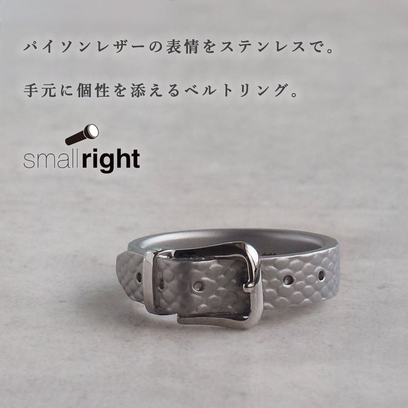 Small Right Python Belt Ring Surgical Stainless Steel 5mm Width [SR-RG-26]