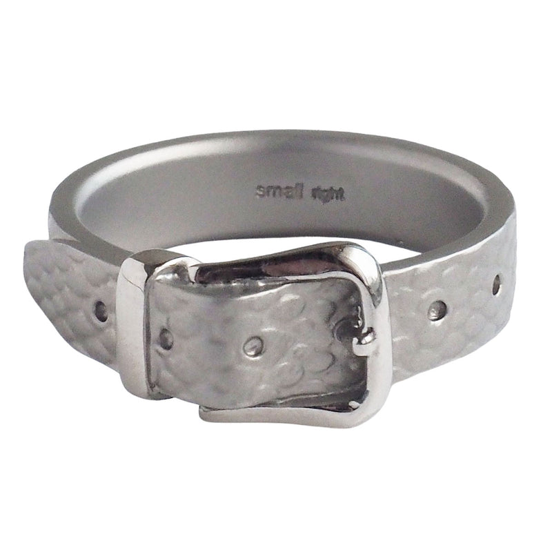 Small Right Python Belt Ring Surgical Stainless Steel 5mm Width [SR-RG-26]