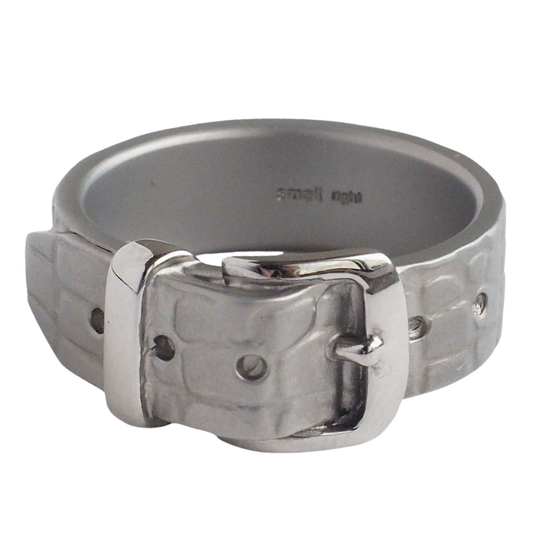 Small Right Crocodile Belt Ring Surgical Stainless Steel 7mm Width [SR-RG-27] Iso Toshihiro