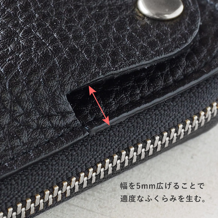 SMART MOVE! (スマートムーブ) Type1 スマートキーケース 財布 路地入ル(ブラック) SHRINK SILVER TONE(金具シルバー) [SS001] スマートキー 2個収納 洛景工房(らくけいこうぼう)