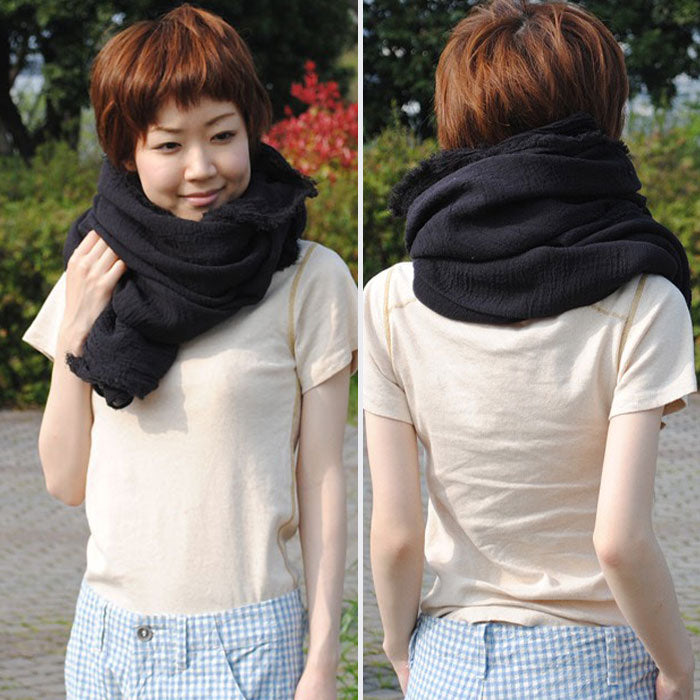 [10 colors] Hand-dyed Meya Natural Dyed Large Washi Stole for Men and Women [ST-07]