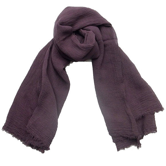 [10 colors] Hand-dyed Meya Natural Dyed Large Washi Stole for Men and Women [ST-07]