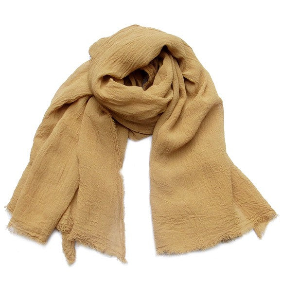 [10 colors] Hand-dyed Meya Natural Dyed Large Washi Stole for Men and Women [ST-07]