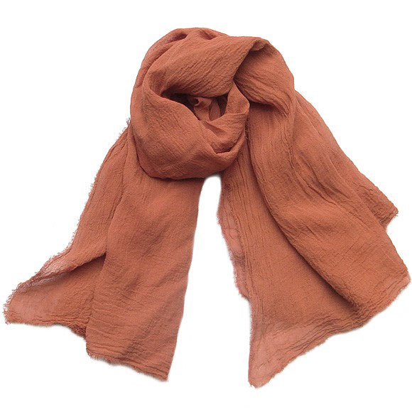 [10 colors] Hand-dyed Meya Natural Dyed Large Washi Stole for Men and Women [ST-07]