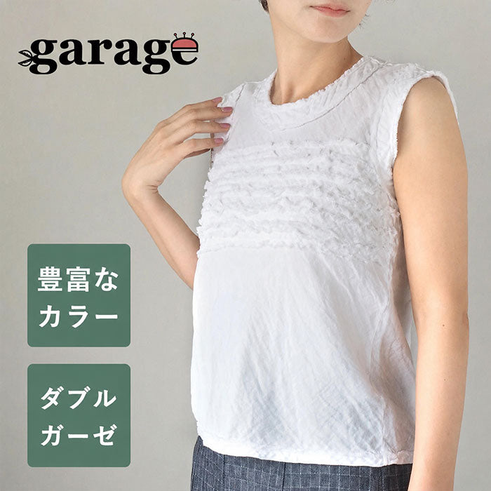 [All 32 colors] Gauze clothing studio garage Double gauze sleeveless fluffy T-shirt for women [TS-03-NS]