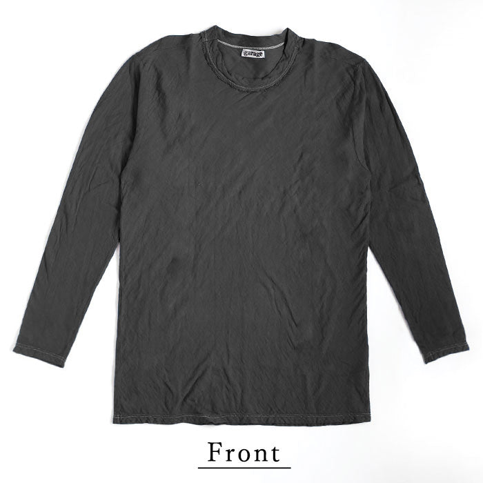 [32 colors available] Gauze clothing workshop garage Double gauze simple T-shirt 3/4 sleeves Men's [TS-33-7S] 