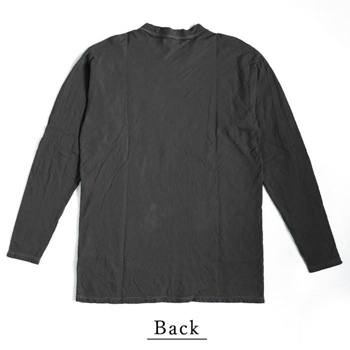 [32 colors available] Gauze clothing workshop garage Double gauze simple T-shirt 3/4 sleeves Men's [TS-33-7S] 