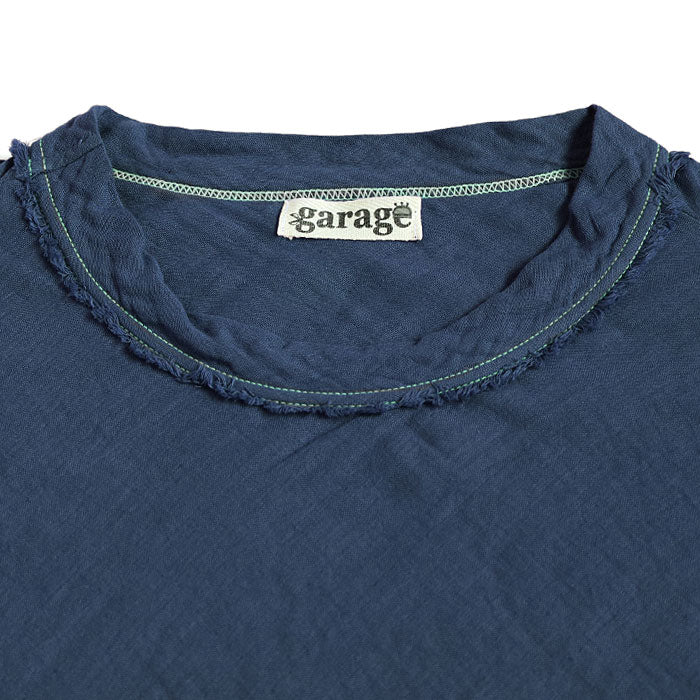 [32 colors available] Gauze clothing workshop garage Double gauze simple T-shirt 3/4 sleeves Men's [TS-33-7S] 