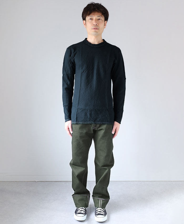 [Total 32 colors] Gauze Clothes Studio Garage Double Gauze Simple T-shirt Long Sleeve Men's [TS-33-LS] 