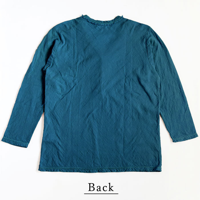 [All colors] Gauze Clothes Studio Garage Double Gauze V-neck Open Front T-shirt 3/4 Sleeve Women's [TS-48-7S] 