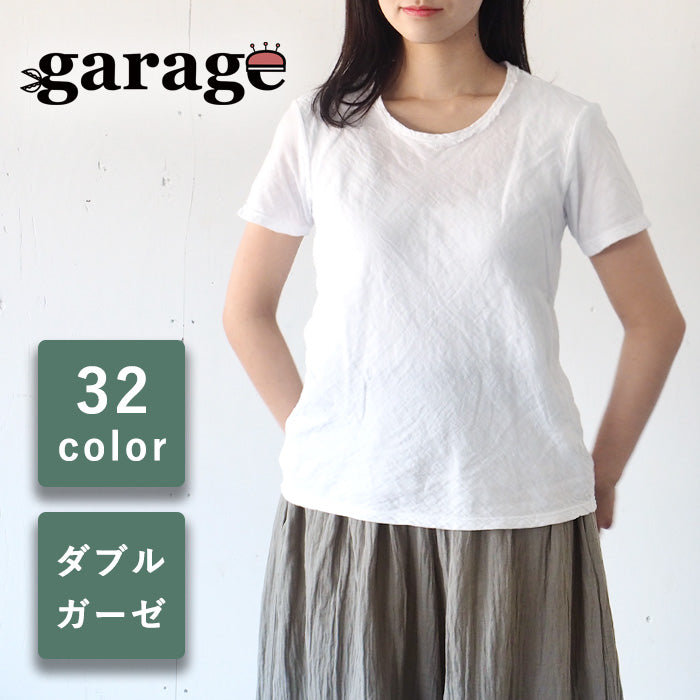 [32 colors available] Gauze clothing workshop garage Double gauze simple T-shirt short sleeves for women [TS-53-SS] 