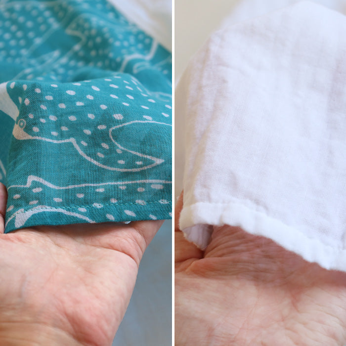 【2色】ガーゼ服工房 garage（ガラージ）ダブルガーゼ ジンベイザメ フラップシャツ メンズ レディース [TS-96]  中西達也・中西陽子 ガーゼ服 ハンドメイド ブランド