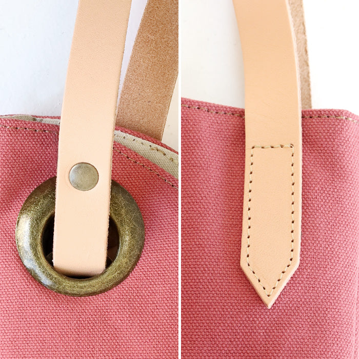 ulazan(ウラザン) alter(アルテ) アシンメトリー 撥水キャンバス トートバッグ コーラルレッド レディース メンズ [U0209-CRD]