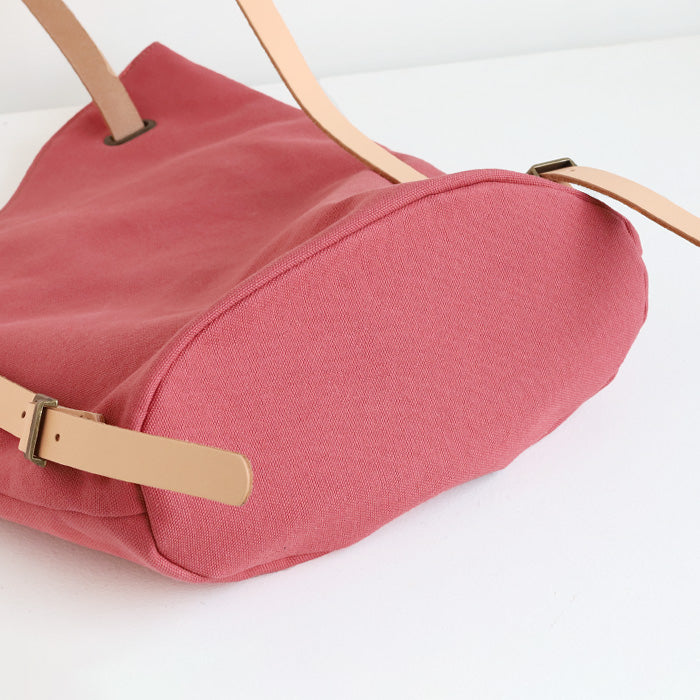 ulazan alter Asymmetrical Water-Repellent Canvas Backpack Coral Red Women's Men's [U0210-CRD] 